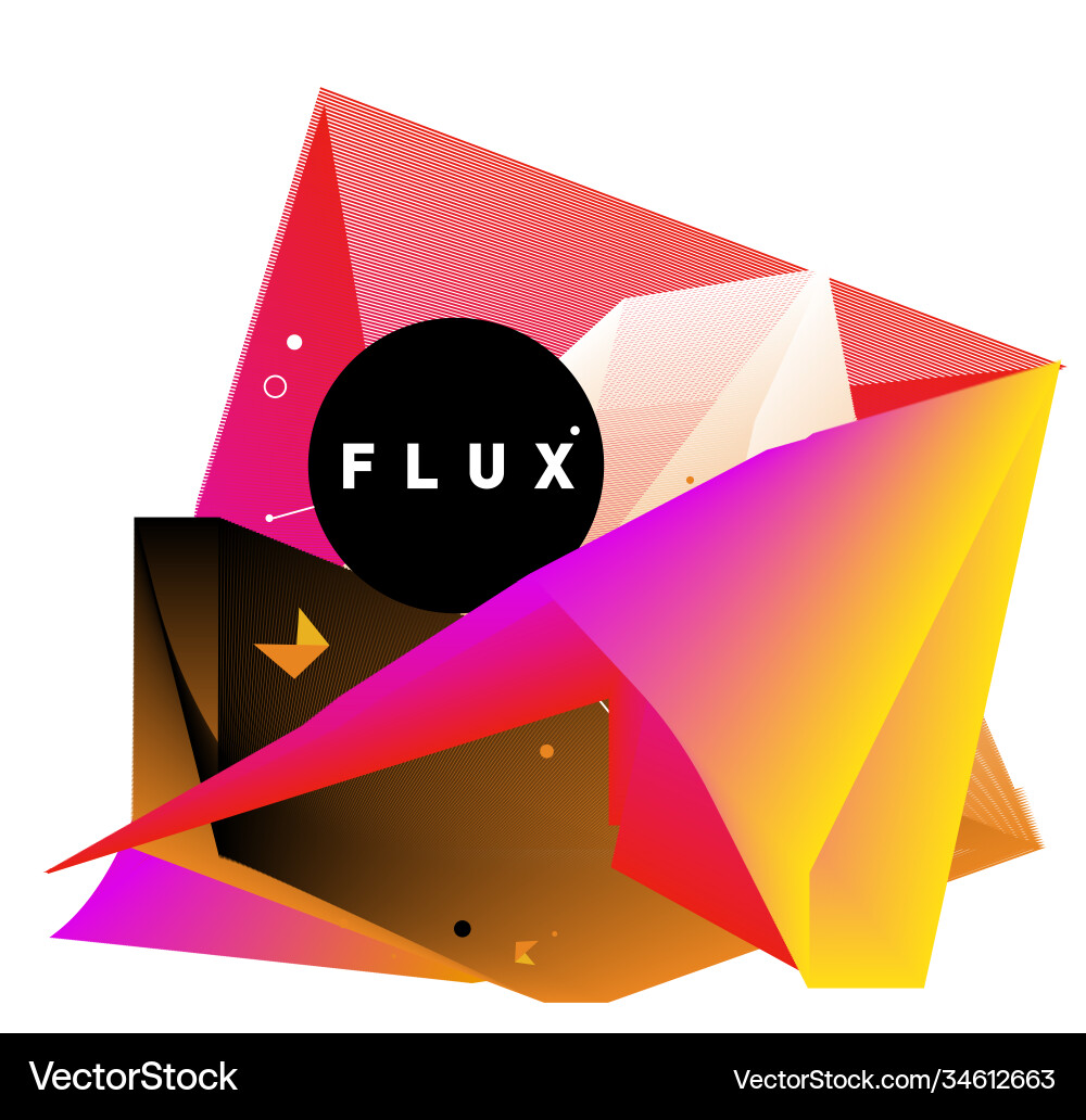 3d colorful wave background dynamic flux effect Vector Image