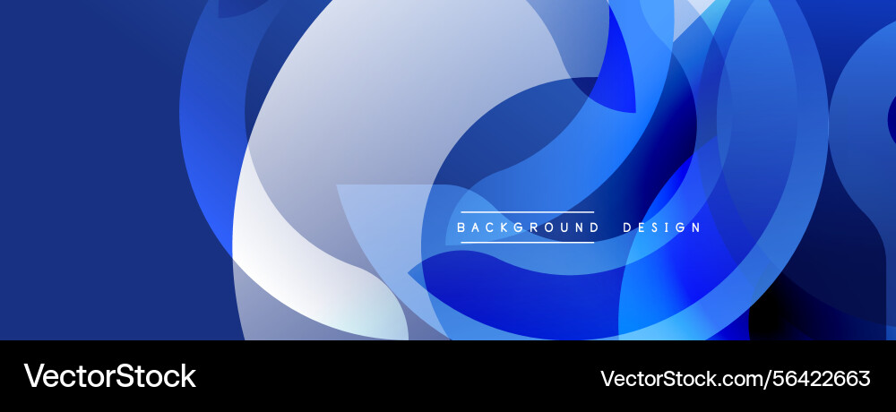 Abstract blue design features overlapping circles Abstract blue design features overlapping circles Vector Image