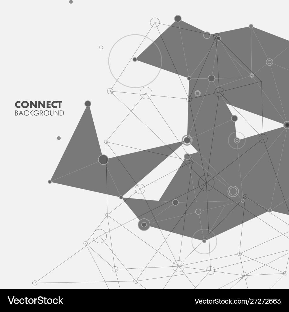 Abstract polygonal with connecting dots and lines Abstract polygonal with connecting dots and lines Vector Image