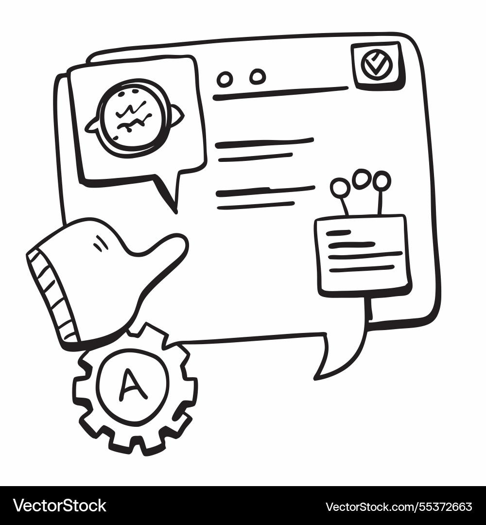 Ai predictive maintenance and qa check concept Ai predictive maintenance and qa check concept vector image