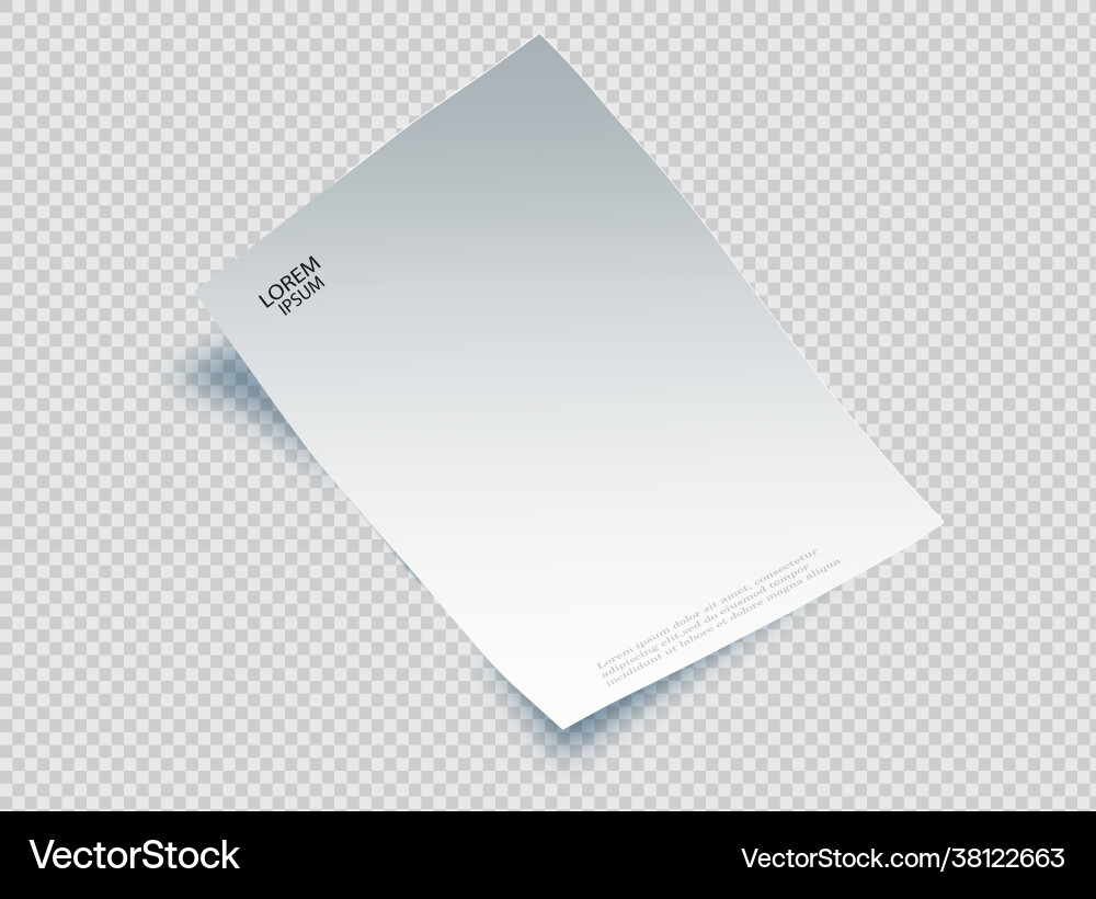 Blank sheet paper with page curl and shadow Blank sheet paper with page curl and shadow vector image