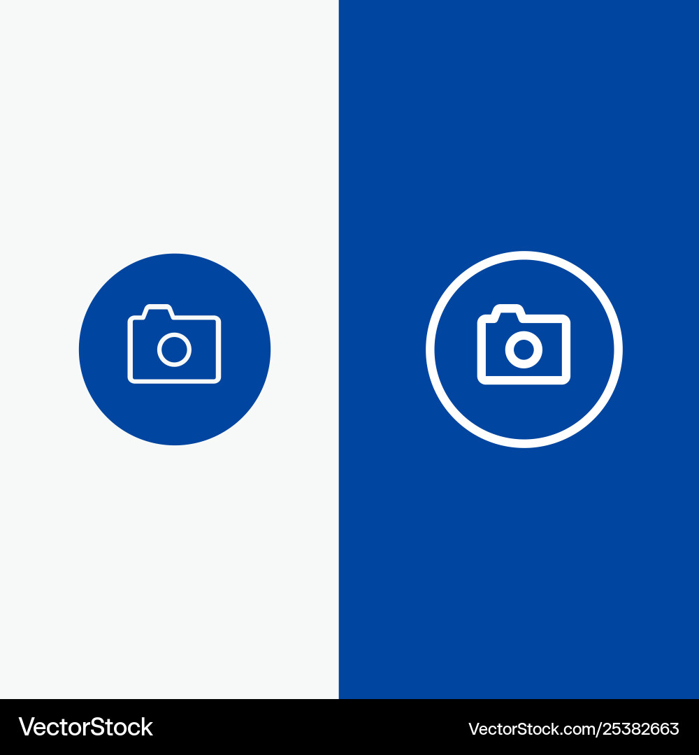 Camera image basic ui line and glyph solid icon Vector Image
