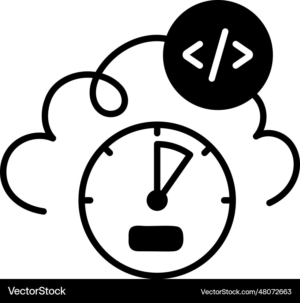 Code performance Vector Image