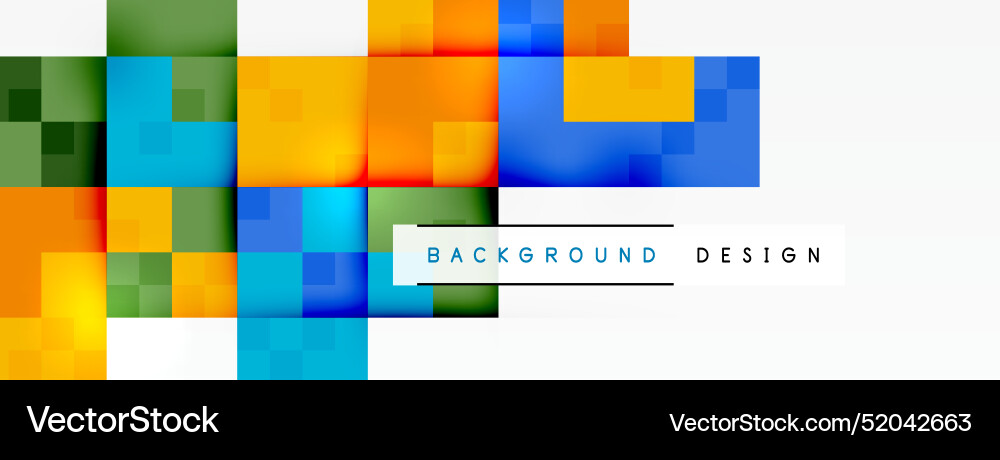 Dynamic colorful squares background Vector Image