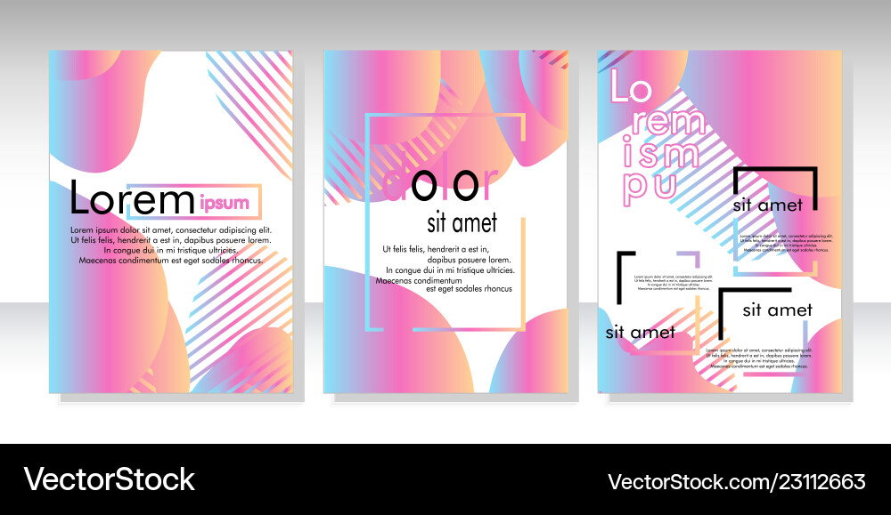 Dynamic style banner design set with fluid Dynamic style banner design set with fluid vector image
