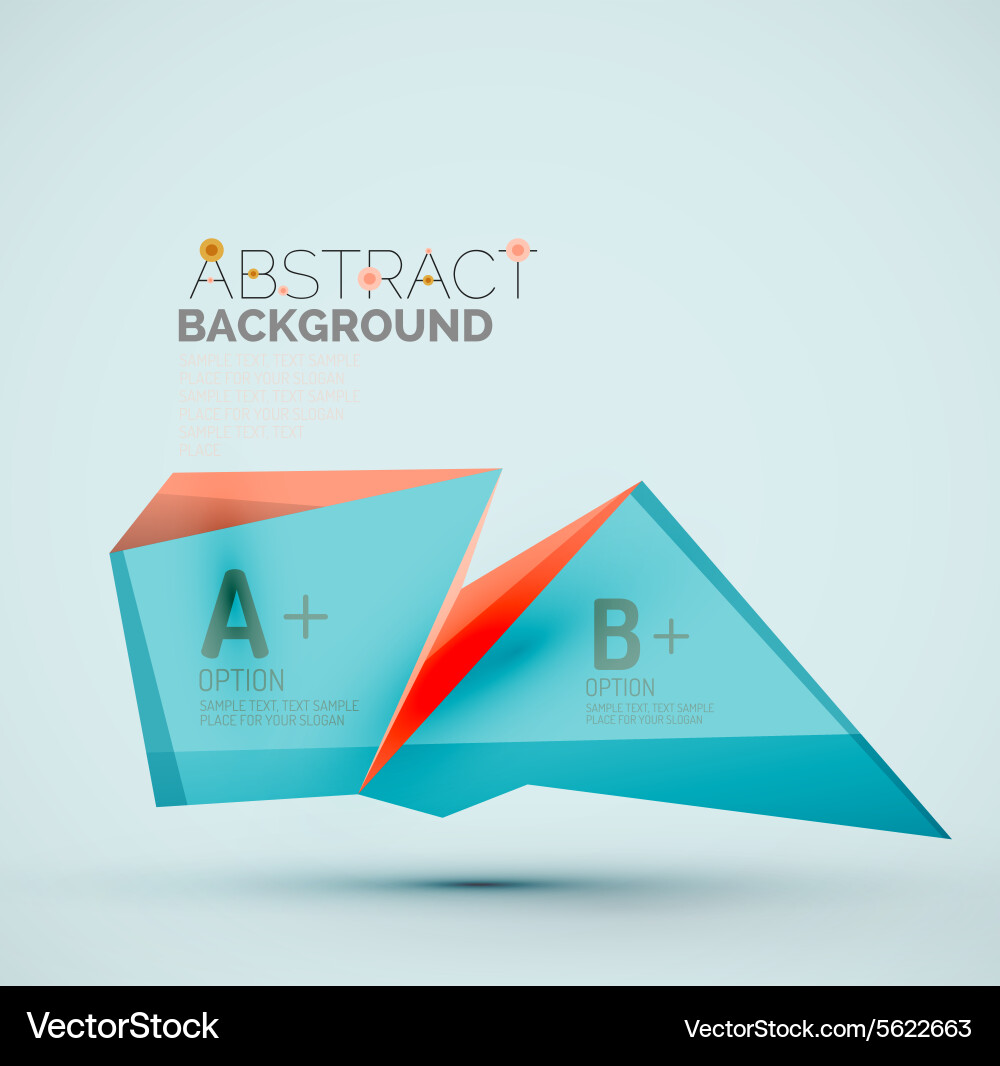 Geometric shapes with sample text abstract vector image