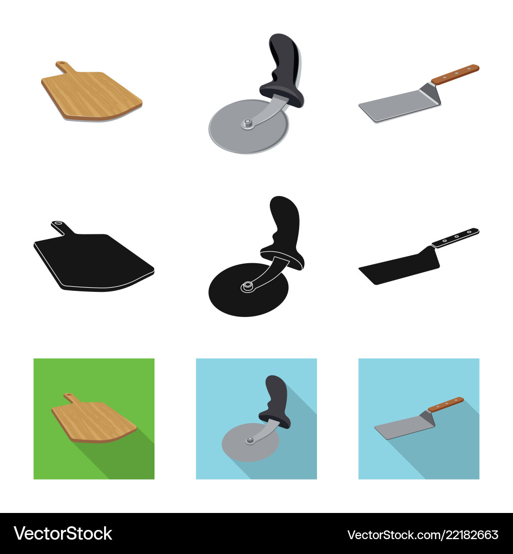 Isolated object of pizza and food icon set Isolated object of pizza and food icon set Vector Image