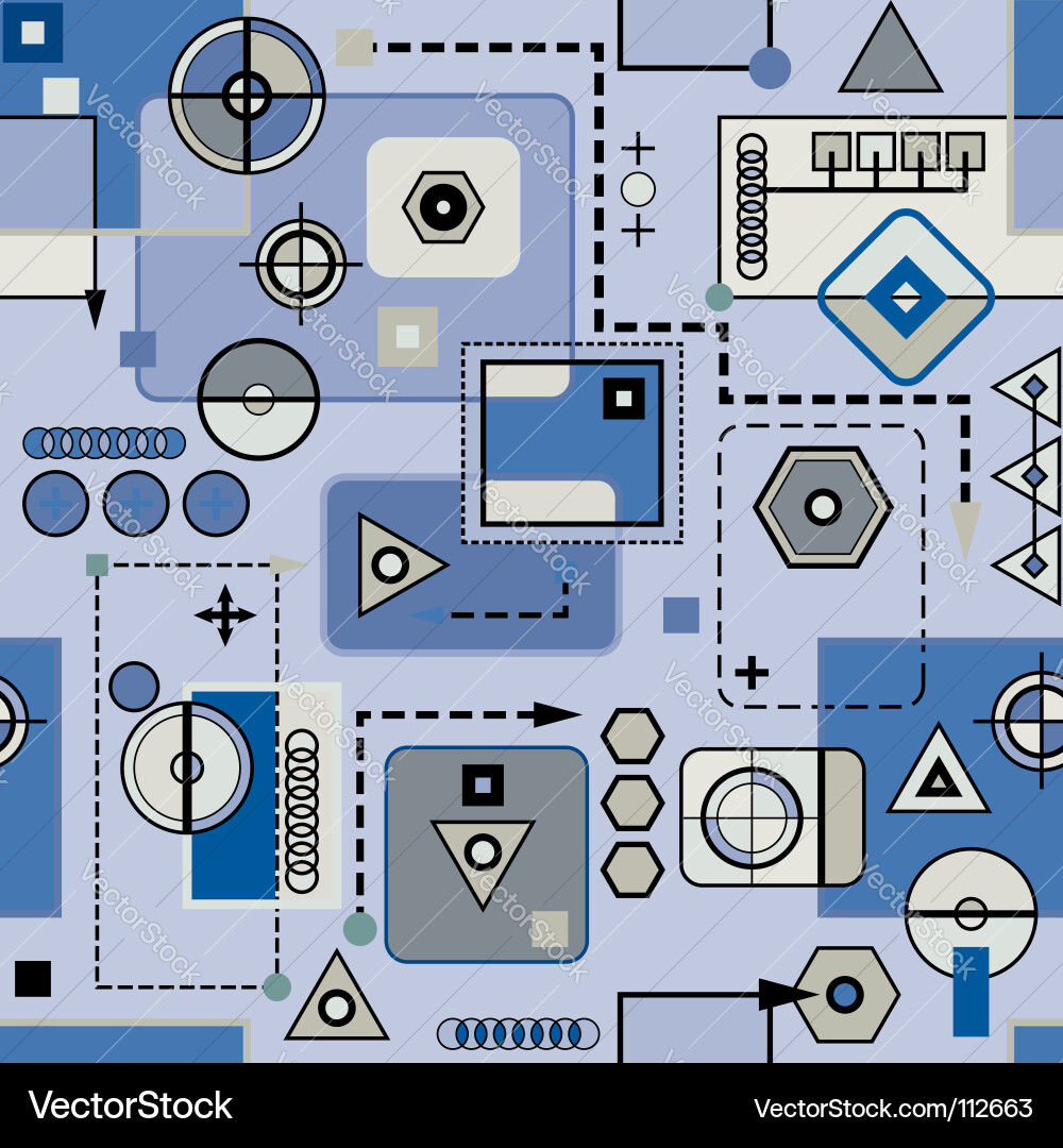 Mechanical Blueprint Pattern Vector Image