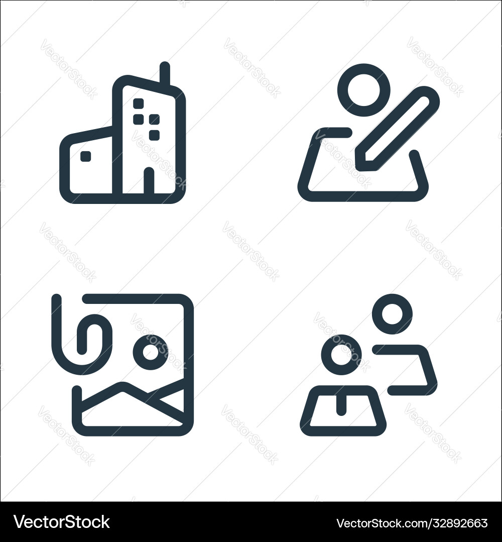 Myicon one line icons linear set quality Myicon one line icons linear set quality vector image