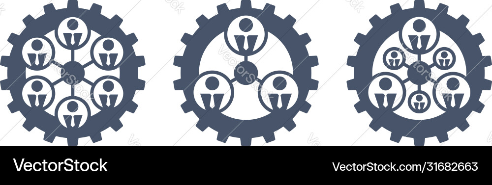 Networking icon in 3 variations Vector Image