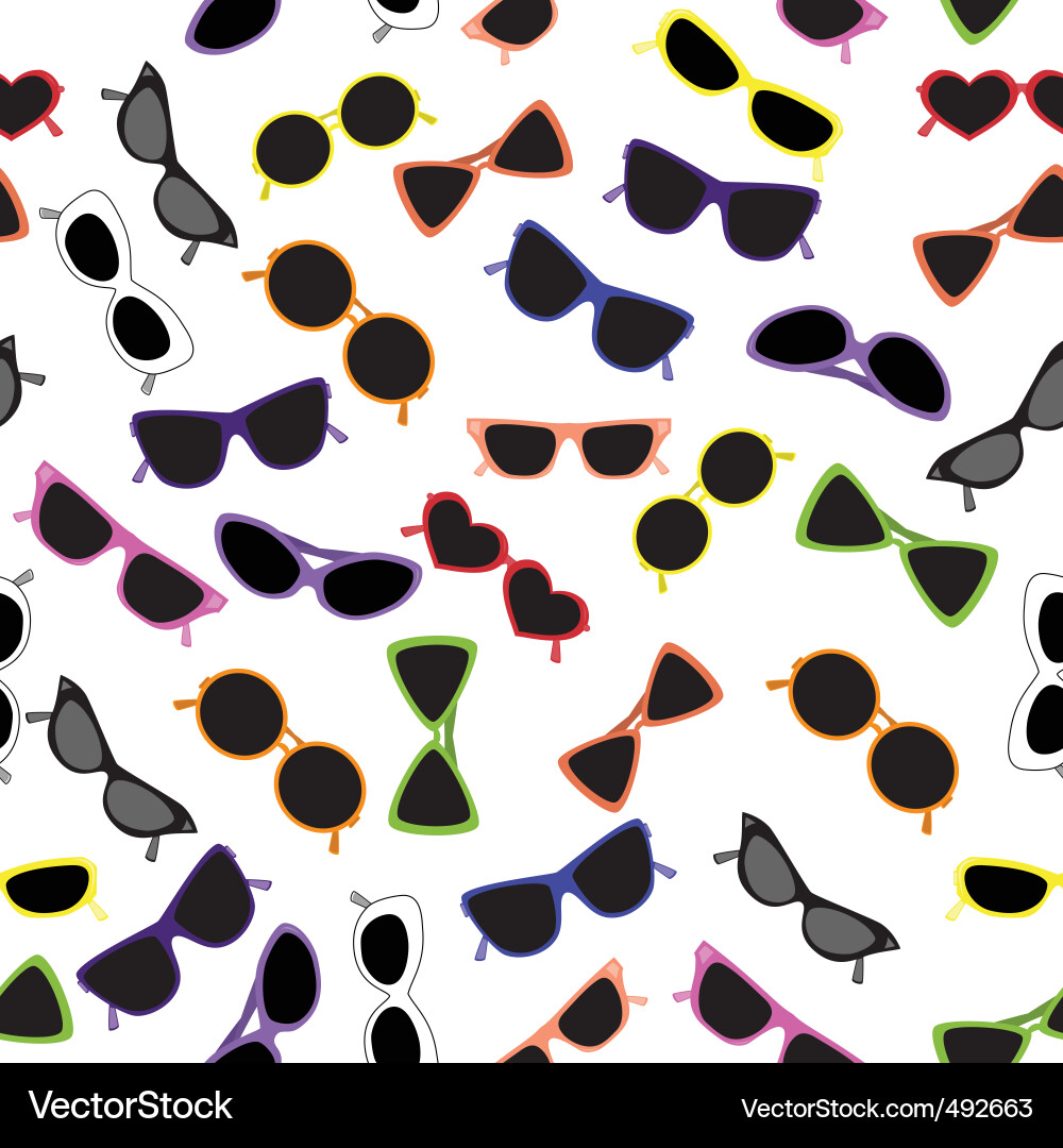 Seamless Sunglasses Pattern Vector Image