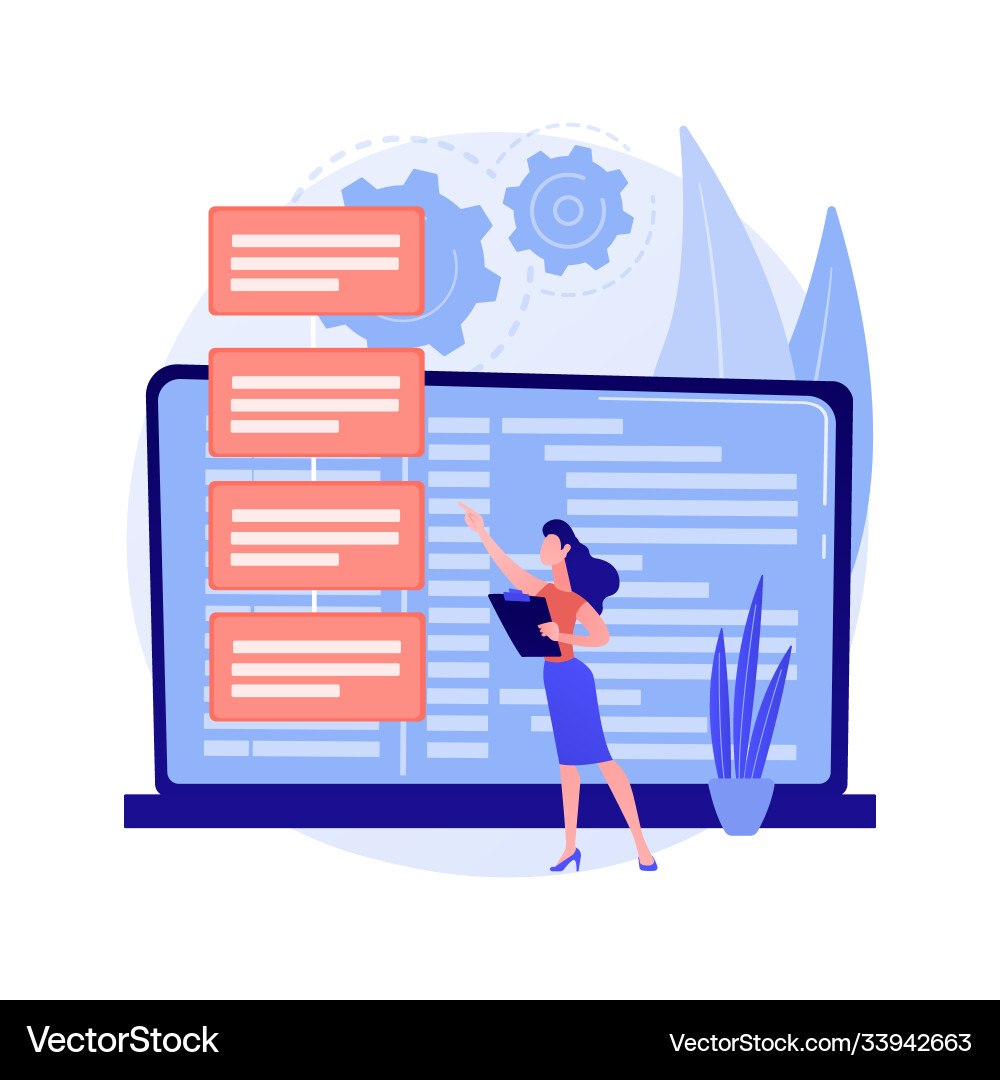 Software requirement description abstract concept Software requirement description abstract concept vector image