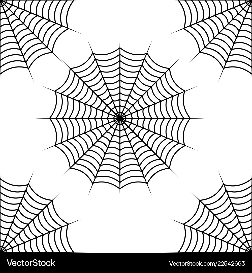Spider web seamless pattern design isolated Spider web seamless pattern design isolated Vector Image