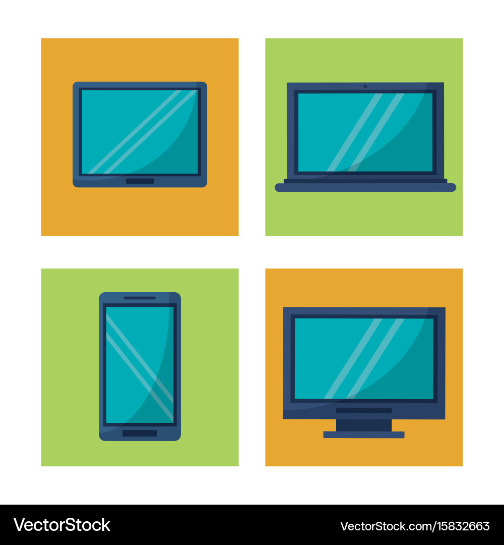 White background with square frames graphics Vector Image