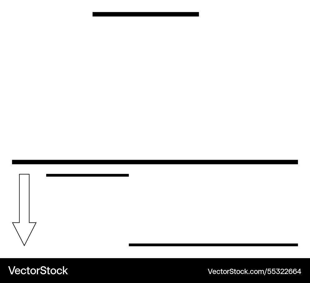 Abstract design with horizontal lines and downward Abstract design with horizontal lines and downward vector image