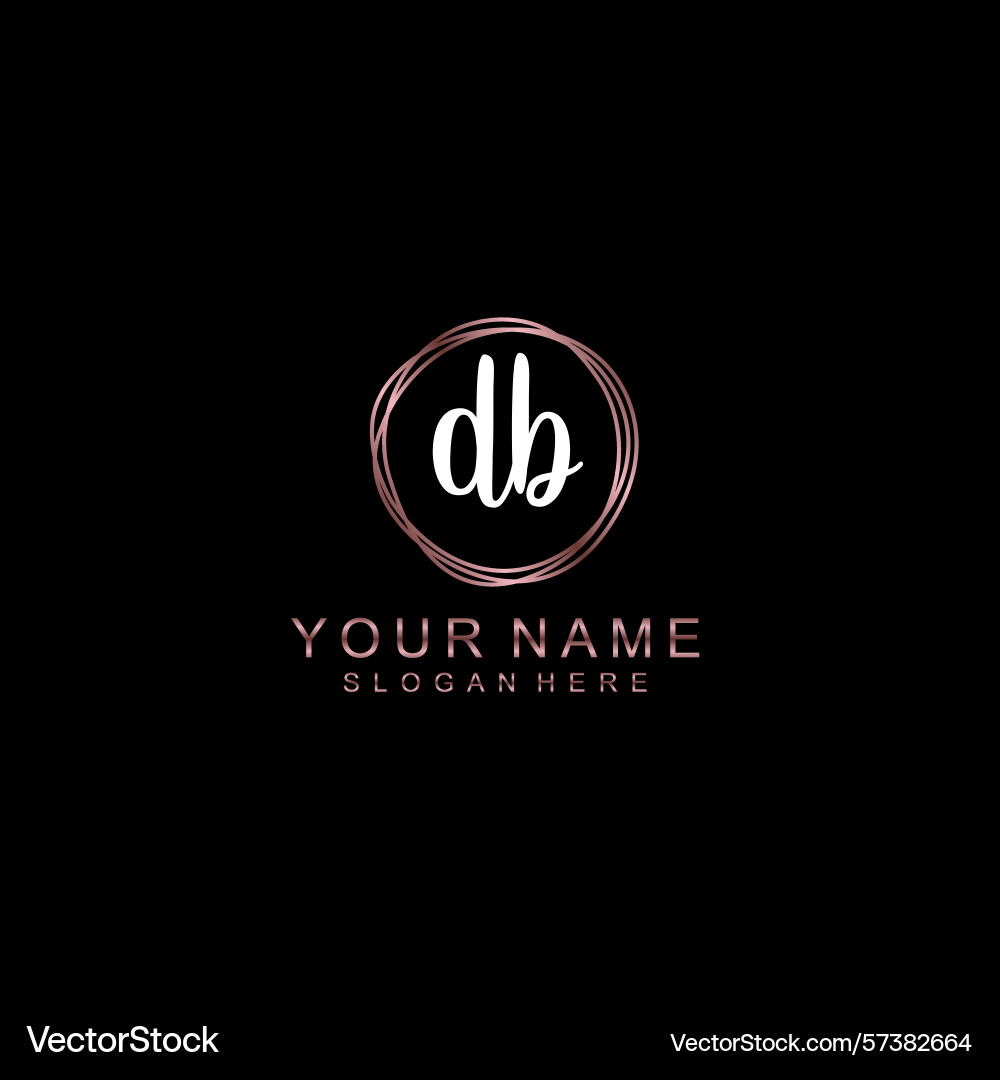 Elegant db initial logo designs with artistic Elegant db initial logo designs with artistic vector image