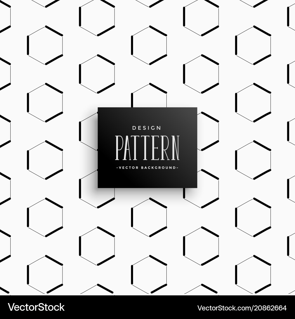 Geometric hexagonal style pattern background vector image