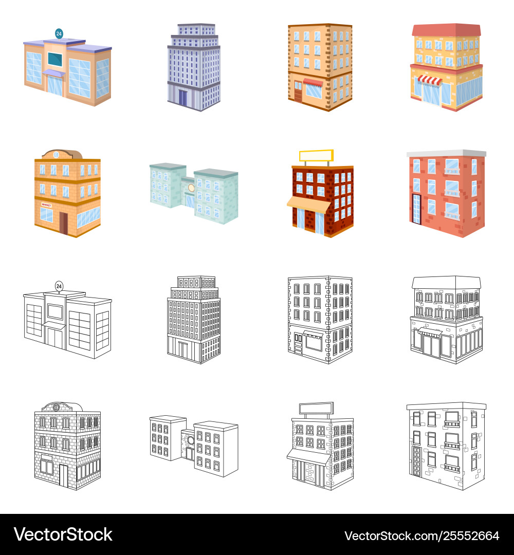 Isolated object construction and building Vector Image