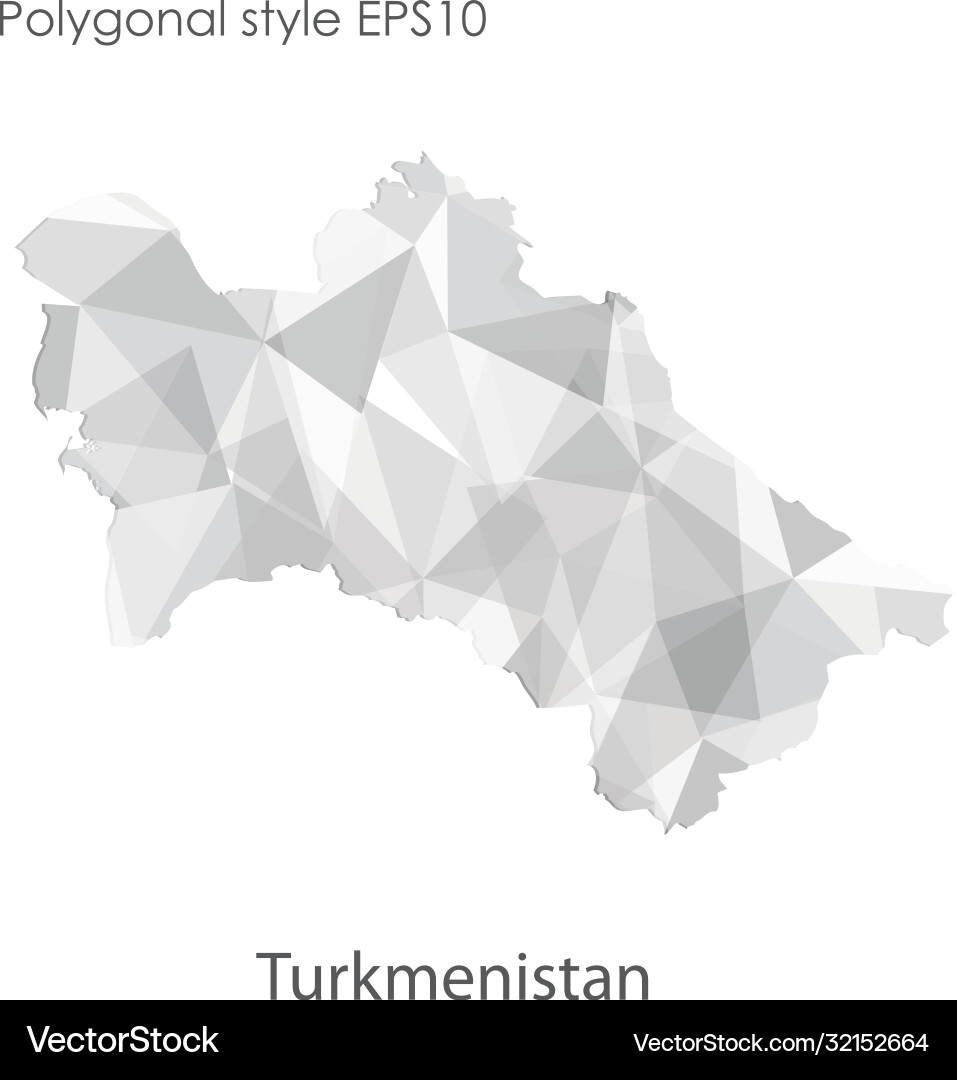 Isolierte Ikone turkmenistan Karte polygonal Isolierte Ikone turkmenistan Karte polygonal vektorbild