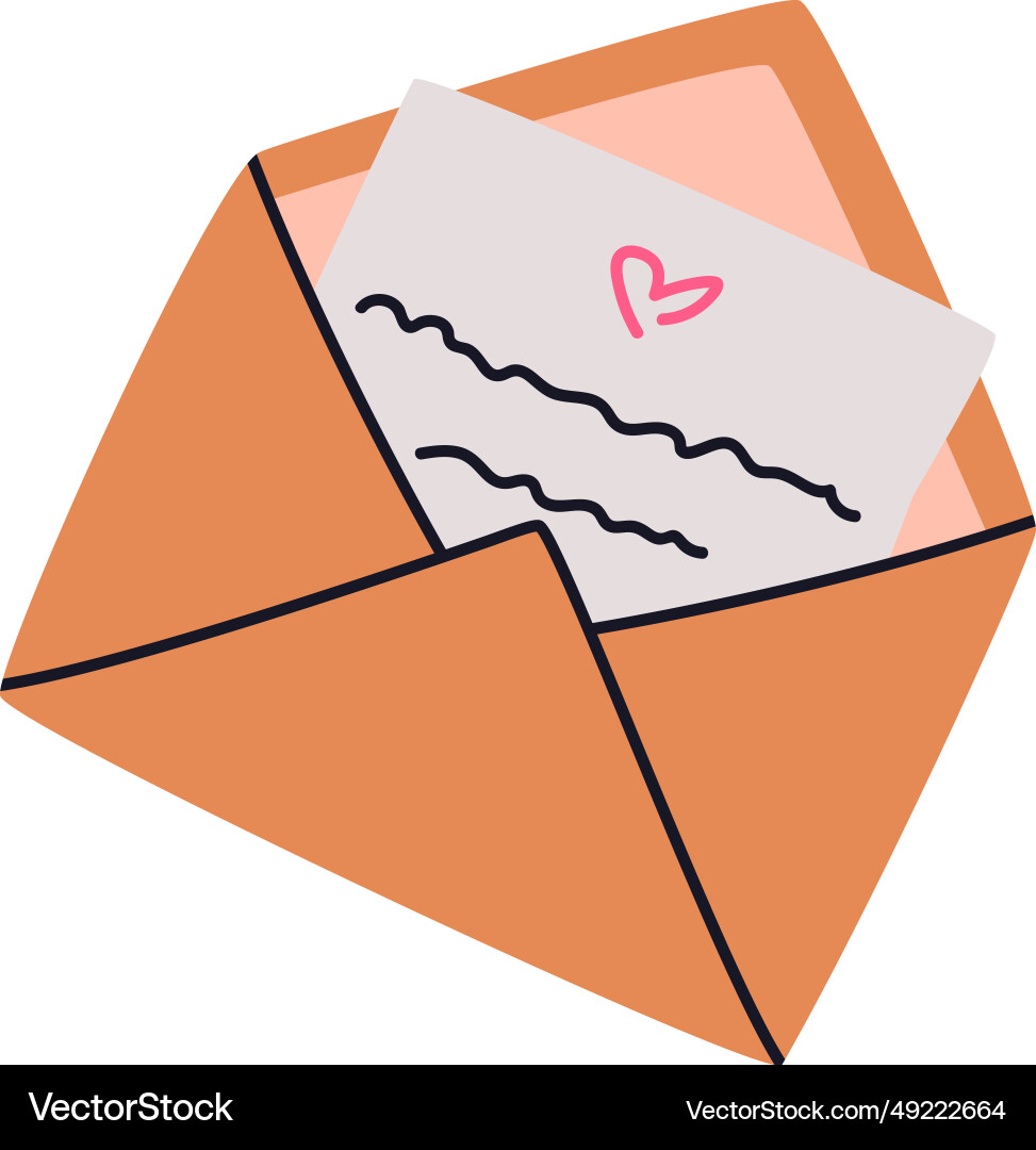 Letter receive and send with open envelope Vector Image