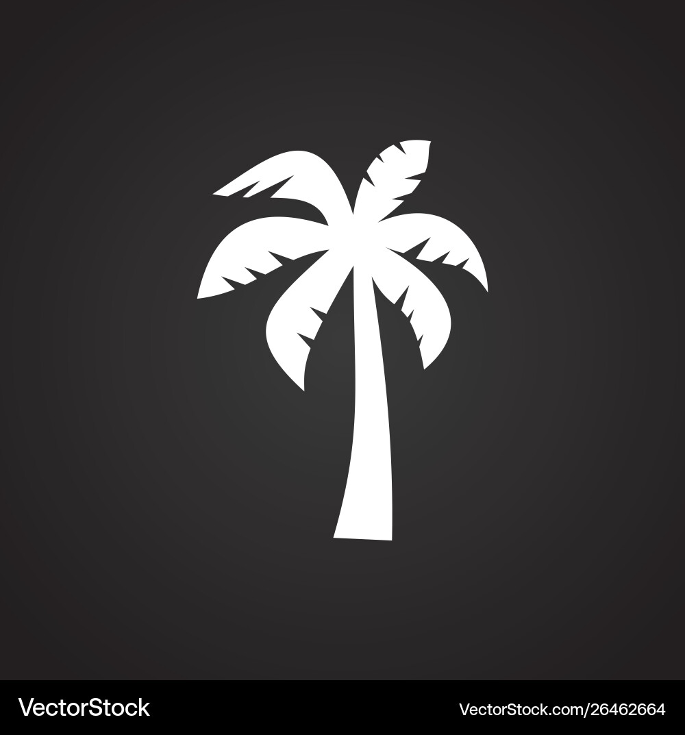 Palm tree icon on background for graphic and web Palm tree icon on background for graphic and web vector image