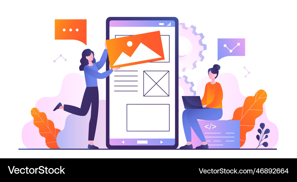 Program interface development concept Program interface development concept vector image