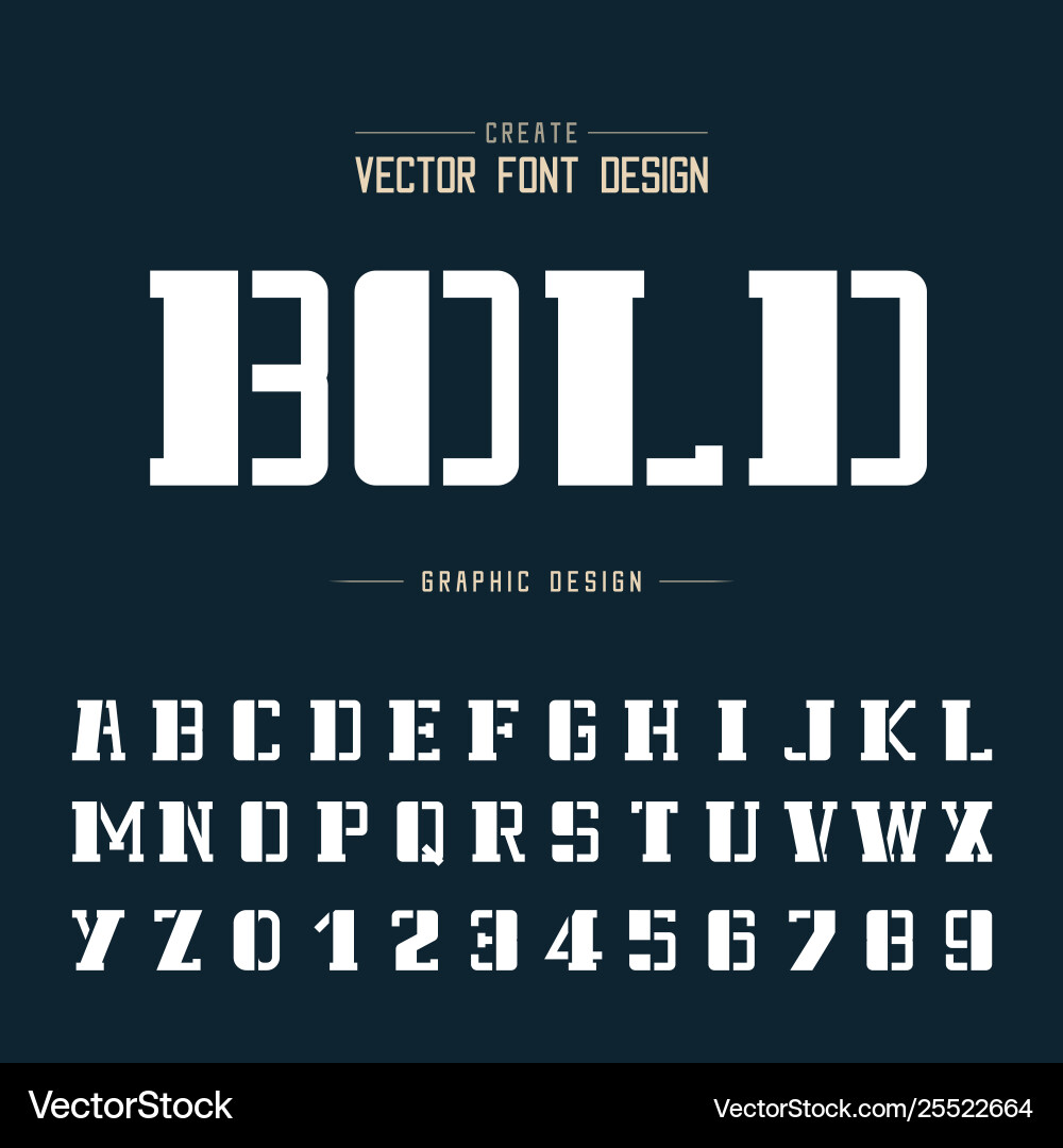Tech bold font and alphabet technology script Tech bold font and alphabet technology script vector image