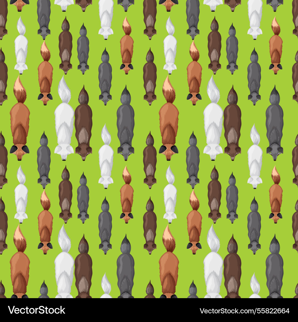 Various animals in a repeating pattern Vector Image