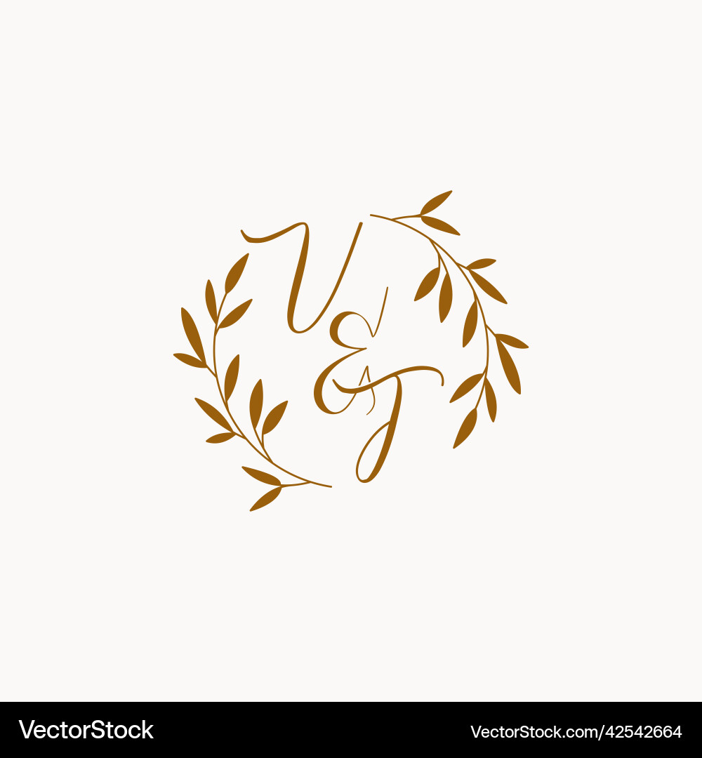 Vt initial wedding monogram logo Royalty Free Vector Image