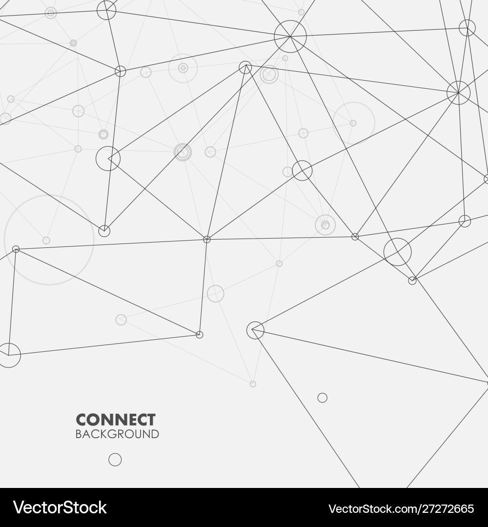 Abstract polygonal with connecting dots and lines Abstract polygonal with connecting dots and lines Vector Image
