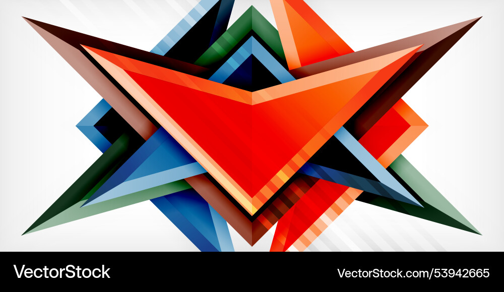 Arrows with 3d effect abstract background Vector Image