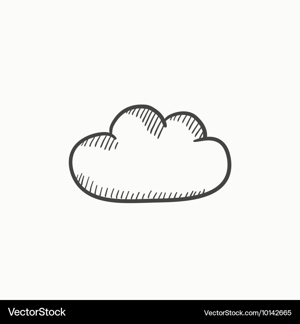 Cloud computing sketch icon Vector Image