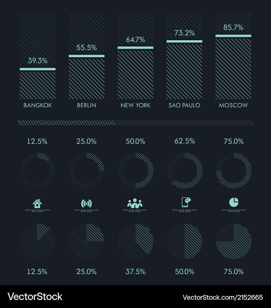 Data Visualization Components vector image