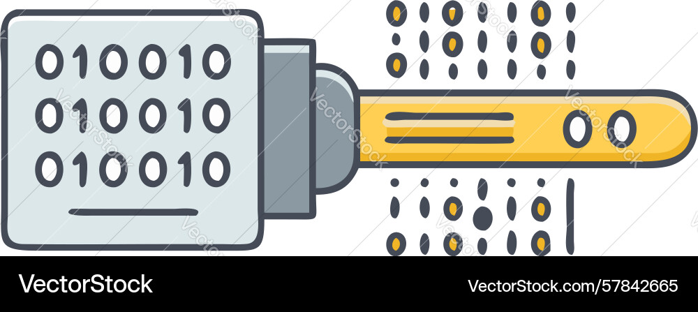 Encrypted data transfer secure digital connection vector image