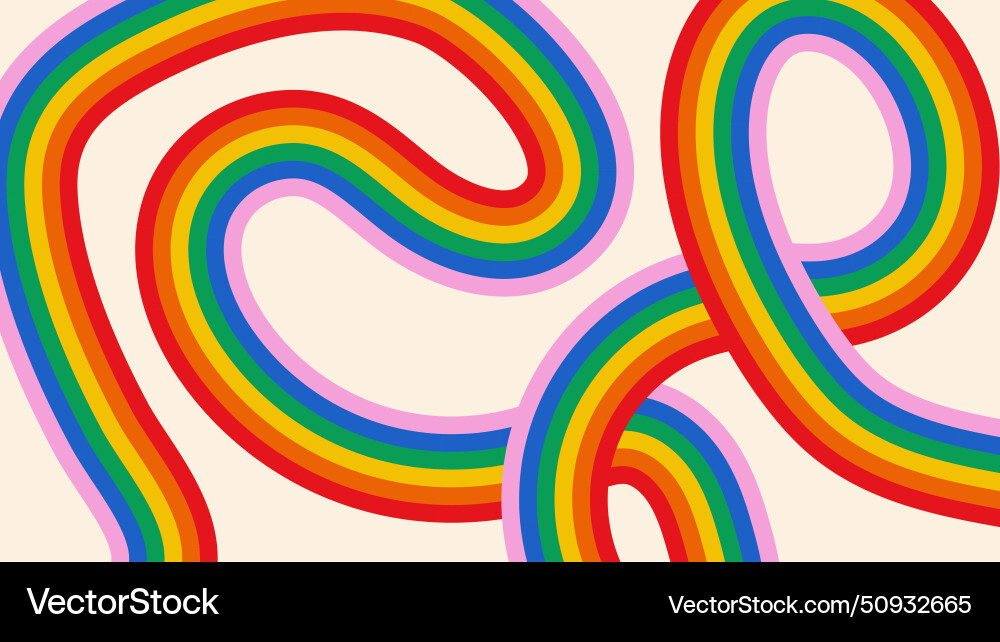 Groovy abstract background with curve rainbow Groovy abstract background with curve rainbow vector image