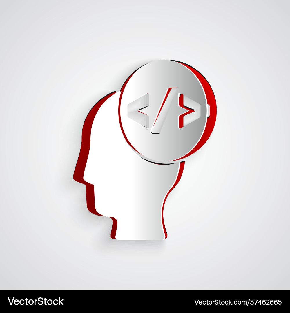 Paper cut web design and front end development Paper cut web design and front end development vector image