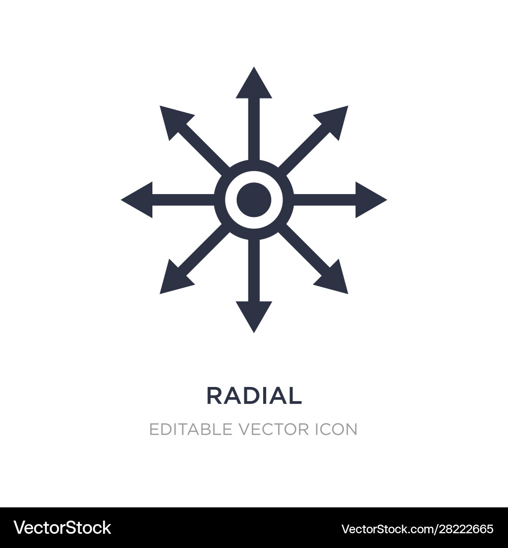 Radial icon on white background simple element Radial icon on white background simple element vector image