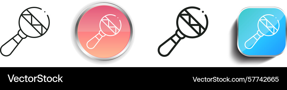 Rattle icon thin linear regular and button style Rattle icon thin linear regular and button style vector image