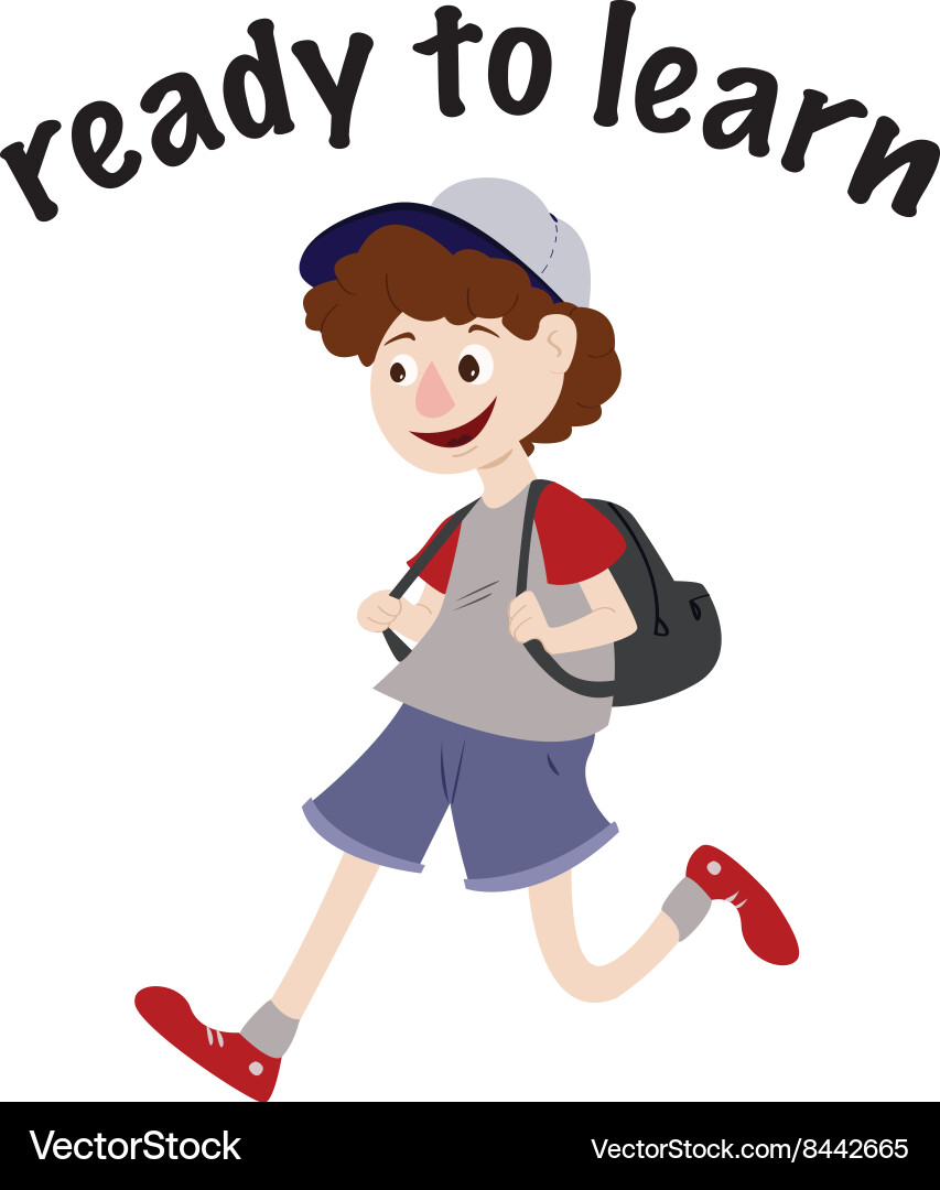 Ready to learn vector image