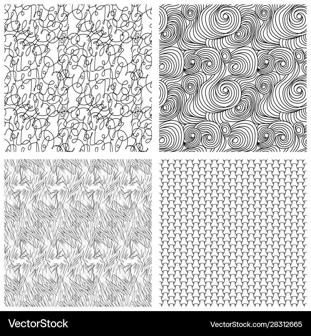 Set abstract seamless patterns Set abstract seamless patterns vector image
