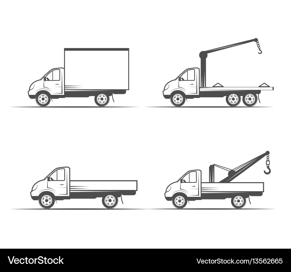 Truck grausige Bilder auf einem weißen Hintergrund Truck grausige Bilder auf einem weißen Hintergrund vektorbild