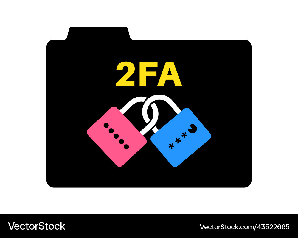 Two-Factor Authentication Security vector image