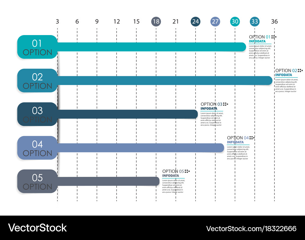 Abstract element infographics 5 option design Vector Image