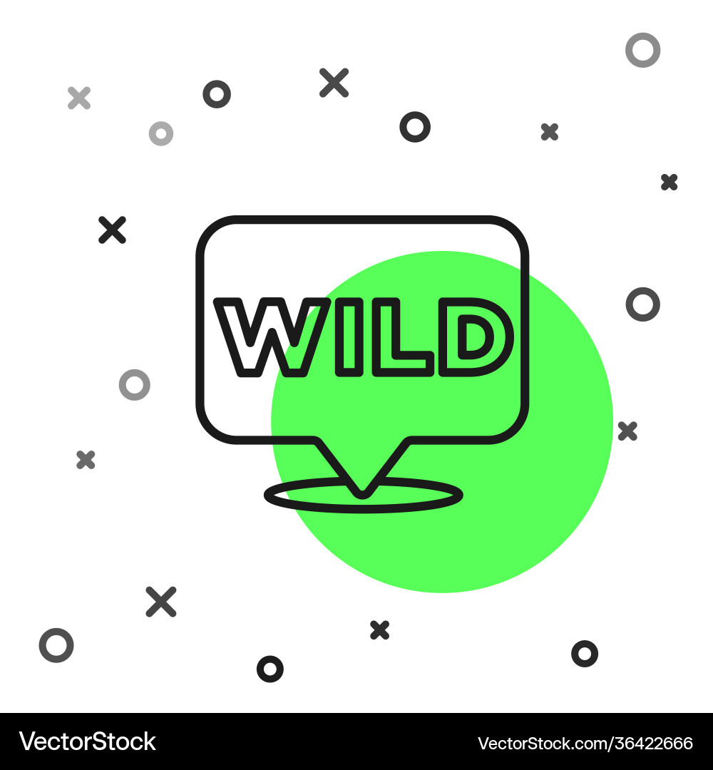 Black line pointer to wild west icon isolated Black line pointer to wild west icon isolated vector image