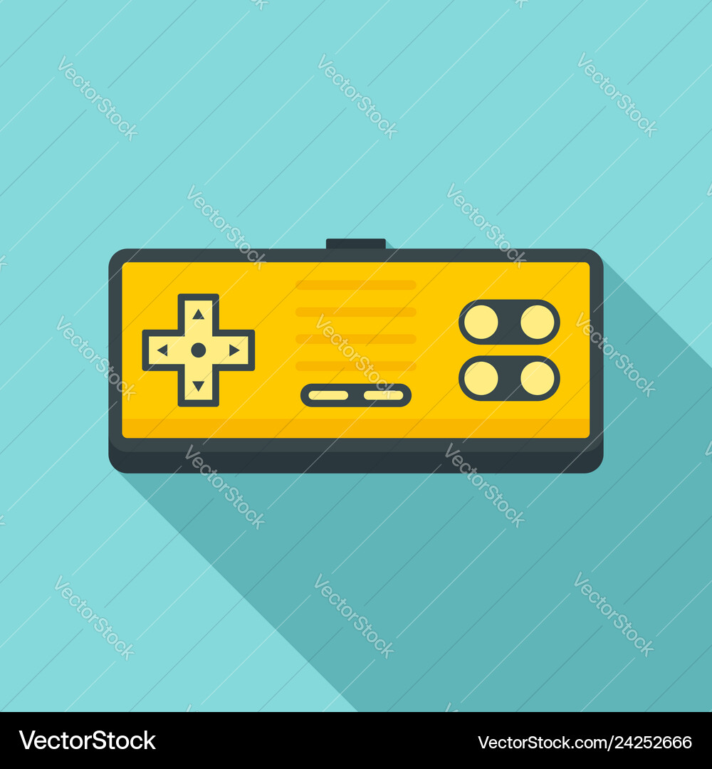 Button gamepad icon flat style Button gamepad icon flat style vector image