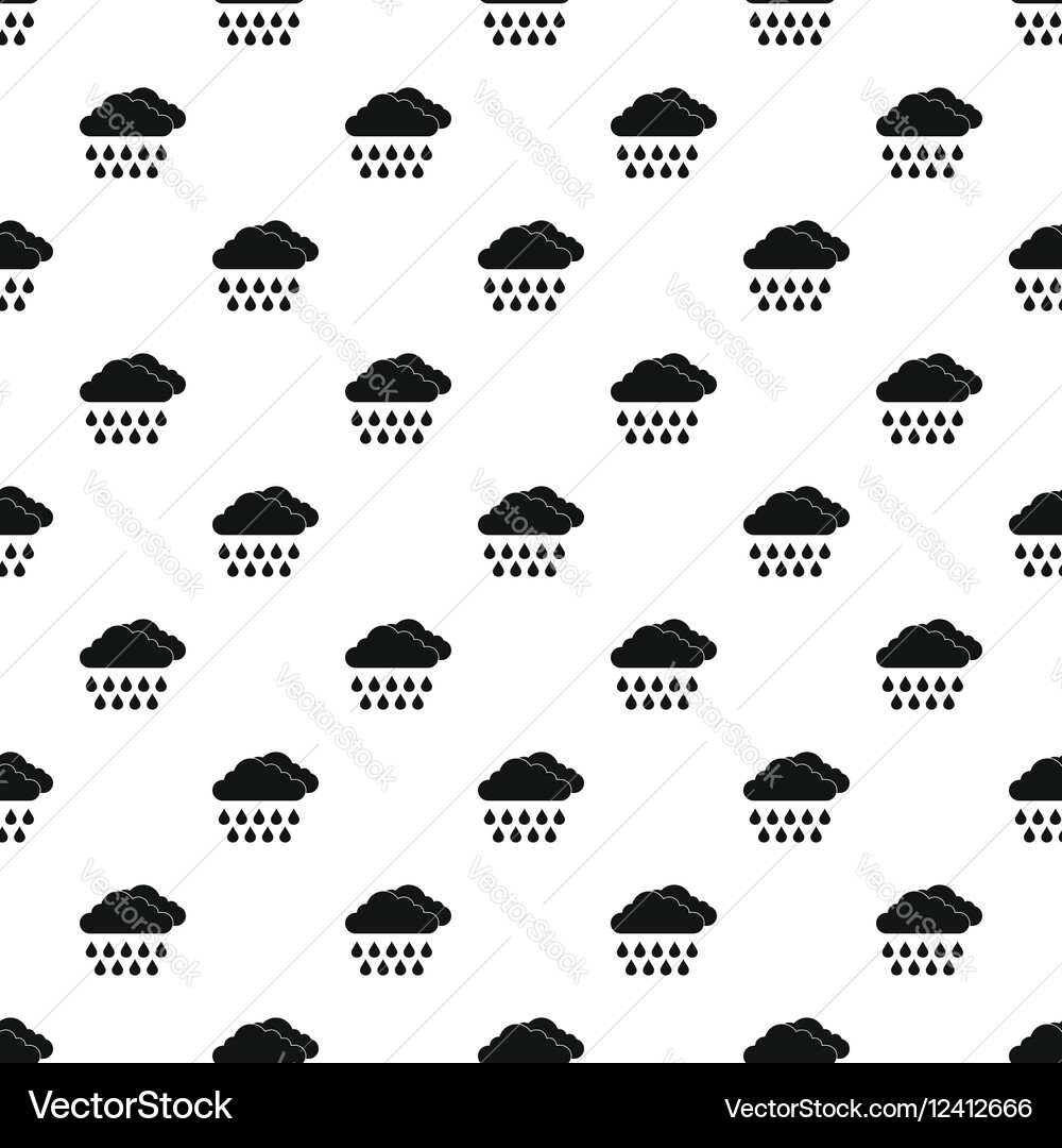 Clouds and rain pattern simple style vector image