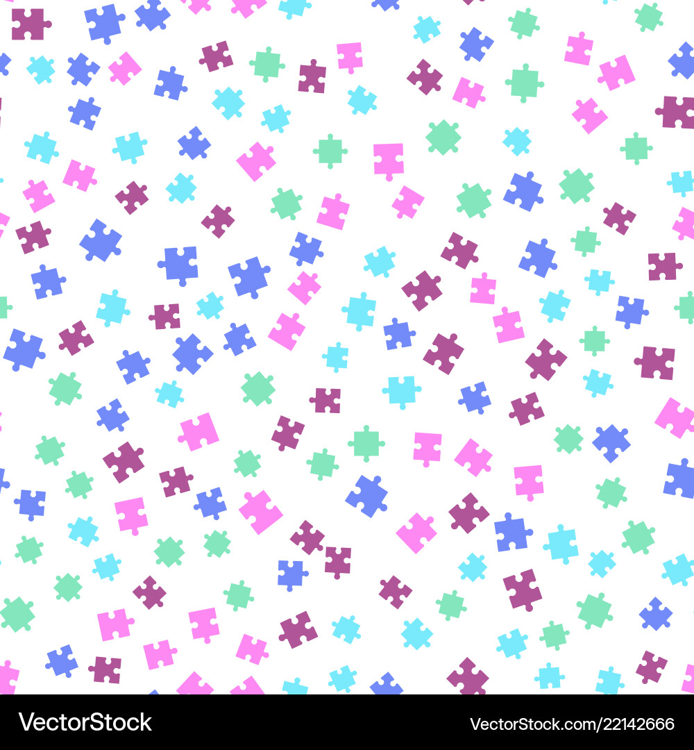 Colorful puzzle seamless background pattern Colorful puzzle seamless background pattern vector image