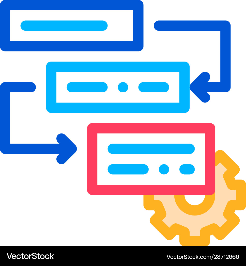 Gear algorythm system agile element icon Gear algorythm system agile element icon vector image