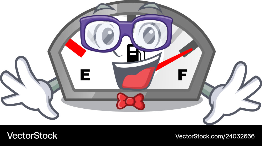 Geek gasoline indicator isolated with in cartoon Vector Image