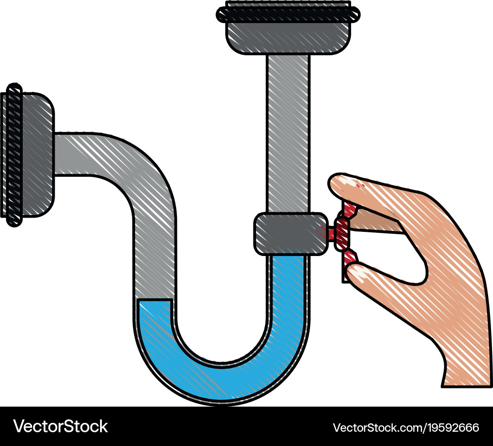 Hands on pipeline Vector Image